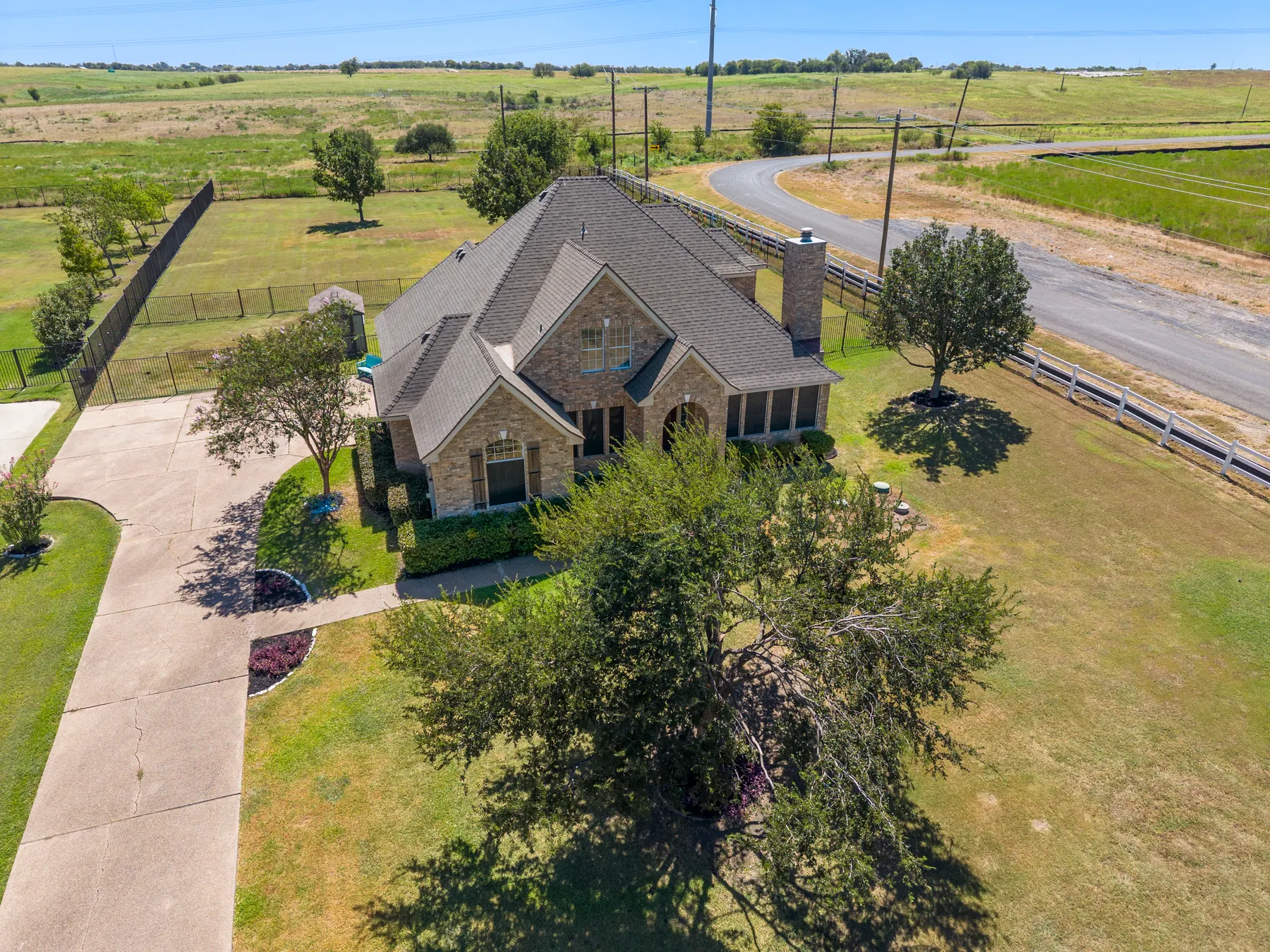 Oblique aerial view of the front elevation