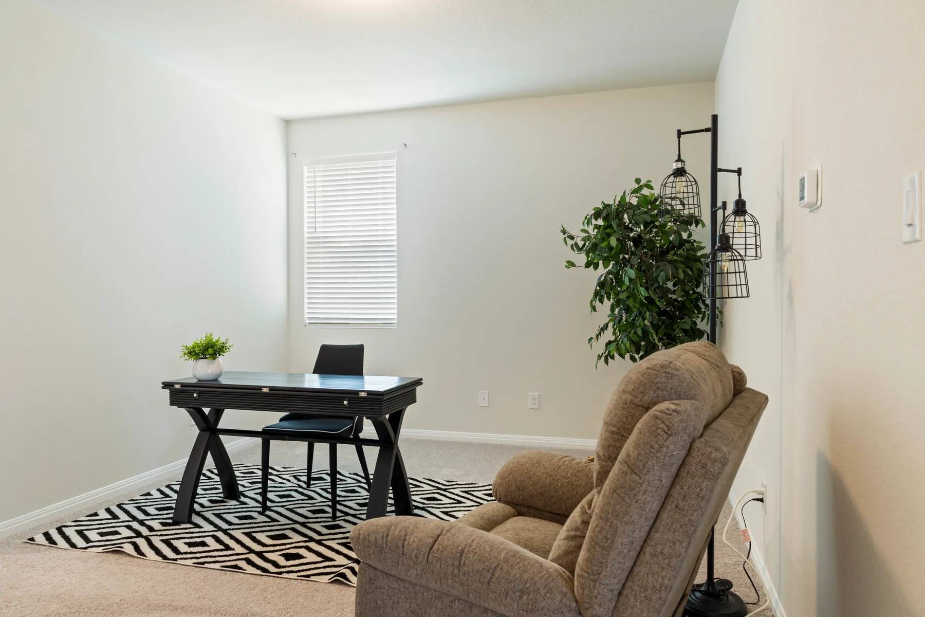 Home office with a dedicated work area