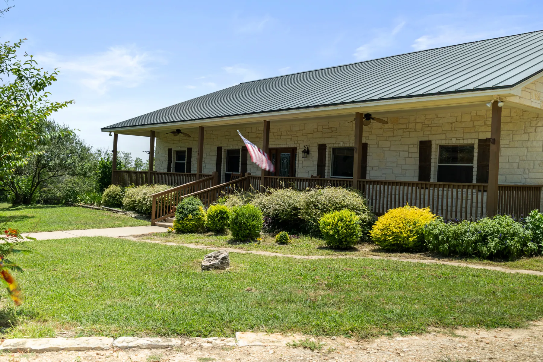 Angled front exterior across the lawn