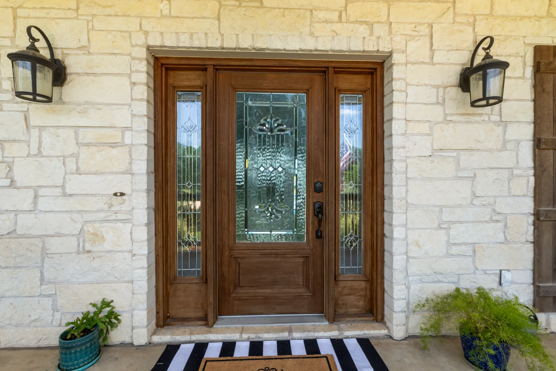 Detailed view of the front entry